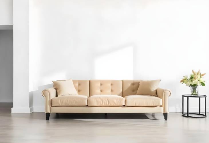 Ultimate Comfort Expensive Beige Sofa in a Serene Room